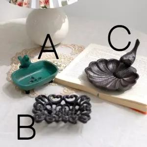 엔틱 주물 트레이 비누받침 다용도 홀더 3종거치대 욕실소품 정리 정리대 꾸미기 접시 악세사리 비누대 걸