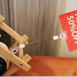 집게소형 스프링줄 반달 쇼클립 10개POP 팝업 메모 전시장 상품표시POP 가격표 마트 관절 매장 카드 행거