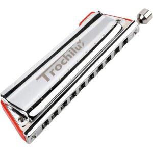 Trochilus 10 하프 케이스 키 크로매틱 JDR 오르간 평생 입 무밸브 C 하모니카 크로모니카 강좌증정 초보자용 운임보험