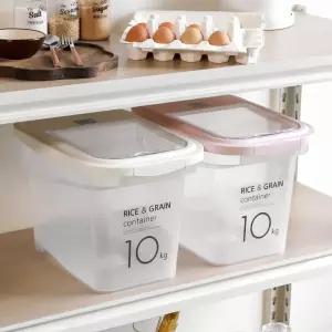제습제포함 잡곡 쌀보관함 쌀통 5kg 10kg5KG 10KG 용기 투명 튼튼한 사료 시리얼 보관
