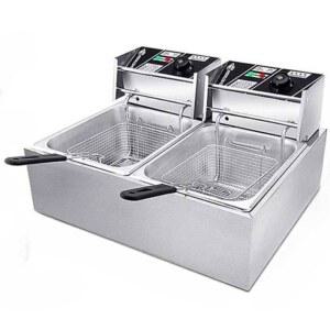 꼬치 호프 2구 업소용 튀김기 전기 프라이어 탁상형