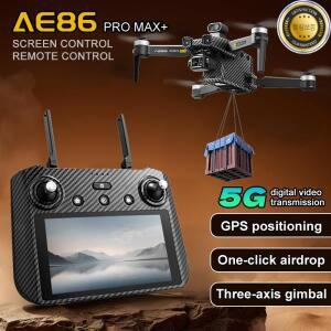 새로운 AE86 PRO MAX 드론 전문 항공 촬영 HD 8K 스크린 리모컨 10KM 장애물 회피 낚시 FPV