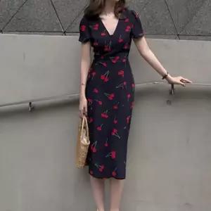 여자 반팔 쉬폰 원피스시원피스 캐주얼 캐쥬얼 패션 여성 디자인 체리롱 체리쉬 체리랩 랩원피스