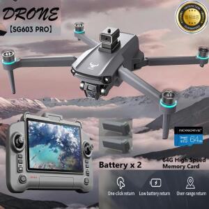 SG603 PRO 드론 GPS 전문가용 8K HD 카메라 터치스크린 리모컨 5G WIFI 스마트 리턴 브러시리스 대형 UAV R