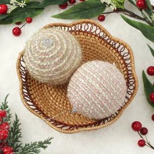 Jdt 장식볼 2P 10cm 골드 핑크트리볼 악세사리 액세서리 소품 트리볼 크리스마스