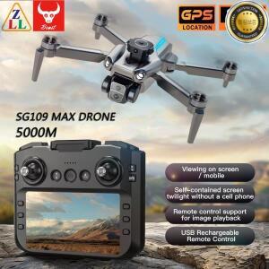 SG109 MAX 드론 GPS(스크린 원격 제어 포함) 8K HD 듀얼 카메라 5G WIFI FPV 비행기 장애물 회피 브러시리