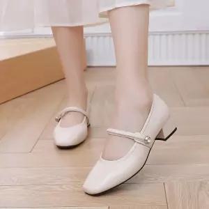 여자신발 구두 빈티지 단화 소프트 통기성 통굽 양가죽 편안한 봄가을 심쿵희망