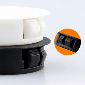 10Pcs 스냅온 홀 플러그 5mm ~ 80mm 원형 플라스틱 블랭킹 엔드 캡 튜브 파이프 인서트