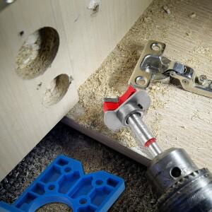 힌지 지그 고정밀 35mm 드릴링 가이드 육각 렌치 및 조정 가능한 비트가 있는 목공 구멍 펀칭 로케이터