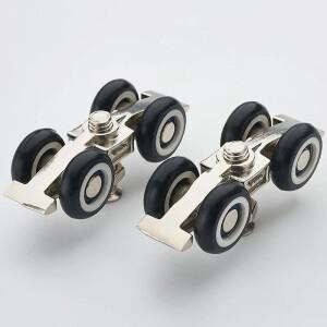 2pcs 스테인레스 스틸 슬라이딩 도어 롤러 베어 30KG 홈 룸 옷장 나무 문 가구 하드웨어 휠에 대 한 교수