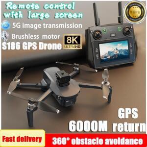 2025 S186 MAX GPS 드론 전문가용 8K 카메라 5G WIFI 공중 FPV 360 ° 장애물 회피 브러시리스 대형 스크린