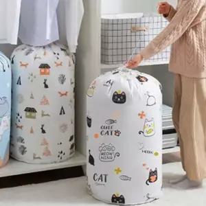 (색상 랜덤발송)다용도 패브릭 대용량 방수 이불가방 옷 이불정리함