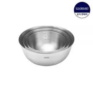 쿡에버 신혼 혼수용품 코니칼 스텐 믹싱볼 3종 세트 (소+중+대)