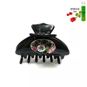 댕기 장미 향기 큰 집게핀헤어악세사리 머리핀 패션핀 큐빅핀 예쁜핀 집게핀 큰핀 헤어핀