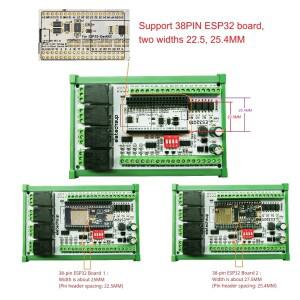 4NTC-2AO-4AI-4DI-4DO 38PIN ESP32 다기능 확장 보드 온도 RS485 4-20MA 0-10V 입력 및 출력 모듈