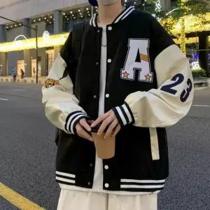 남성 스탠다드 캐주얼 코디 과잠 스타일 야구 점퍼바 야구바 라이더자켓 남자바 가죽 항공 얇은바 봄바 항