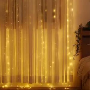비타리토 LED 300구 반딧불 커튼 USB 지네전구크리스마스트리 조명 와이어 인테리어