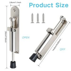 용수철 문짝 스토퍼 아연 합금 발 킥다운 정지 튼튼한 망원경 페달 잠금 거치대 고무 포함