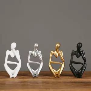 생각하는 사람 조각상 장식소품 3종세트 DD-13022실내 인테리어 신혼집 집들이선물 하는 미니