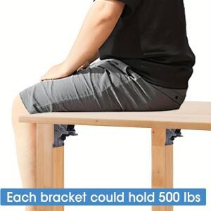 4개 접이식 브래킷 폴딩 잠금 힌지 락 확장 지지대 셀프 나사 포함 테이블 침대 다리용