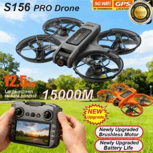 새롭게 업그레이드된  S156 PRO 드론 8K WIFI GPS 전문가용 HD 항공 촬영 RC 듀얼 카메라 쿼드콥터 장난감