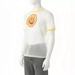 캐피탈 KAPITAL 25FW 시어저지 링거 티셔츠 화이트 K2503SC117