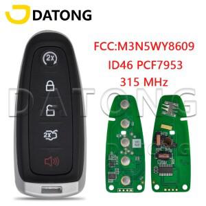 Datong World 자동차 원격 키는 Ford Explorer Edge Flex C-max Taurus ID46 PCF7953 M3N5WY8609 315Mhz 스