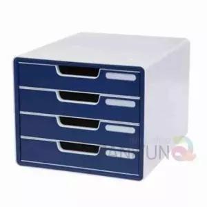 ( )4단 서류함 네이비 서류정리함 종이파일박스 사무용서류함 문서보관상자 문서보관박스