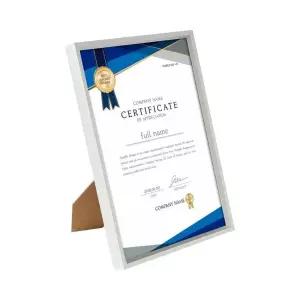 탁상 용 상장액자 입체 A4 무광실버 자격증 인증서 졸업장액자 포토 인테리어 사진 장식