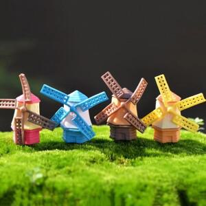 풍차 네덜란드 중국 모델 패턴, 집 방, 작은 조각상 입상, 공예품 장식 선물, 4 개