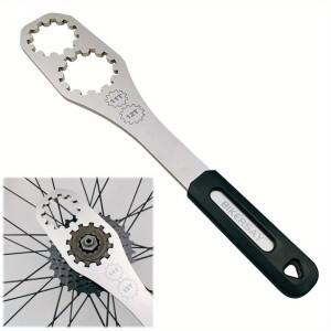 자전거 기어 프리휠 제거 도구 - 인체공학적 핸들이 있는 조절 가능한 스프로킷 및 렌치, 스테인레스 스틸