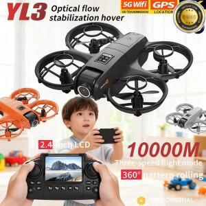 YL3 WIFI GPS 신형  드론 HD 8K 듀얼 카메라 전문 항공 촬영 원격 조종 쿼드콥터 소년 장난감