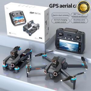 새로운 814 GPS 드론 전문가용 4.5인치 LCD 리모컨 RC 8K HD 카메라 5G WIFI FPV 360 ° 장애물 회피 브러
