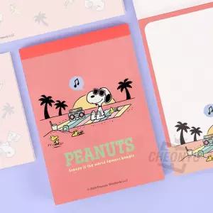 피너츠 스누피 미니 떡메모지_비치사무용메 연습장 노트 제본 스누피메 팬시메 다용도메 실메