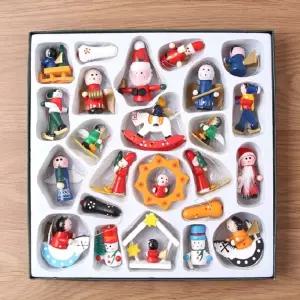 크리스마스 캐릭터 원목 트리장식세트 성탄트리장식품 소품 인형 용품 오너먼트