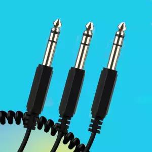 AV 스프링 선 6.5 Stereo 스테레오 M x2 to M65 30CM80CM 오디오 2분배 케이블 STEREO MX2