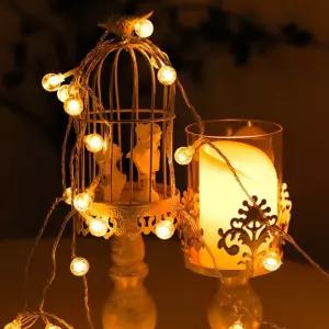 건전지 앵두 전구 80구 리모컨타입감성캠핑조명 캠핑알 와이어 트리 무드등 크리스마스 줄조명 알전구