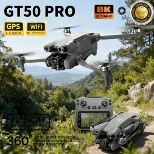4K 듀얼 카메라 4.3인치 화면 제어 신제품 HOT 세일 GT50 PRO 드론 브러시리스 WiFi 전문 항공 촬영 RC 쿼