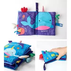 10개월 해양 바다동물 물고기꼬리 바스락 헝겊책 아기책 조카선물