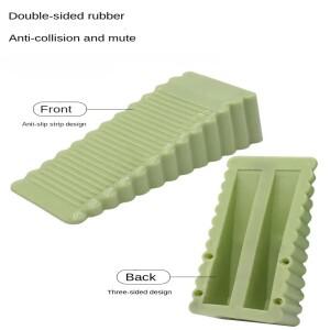 전면 도어 스토퍼 충돌 방지 고무 스톱 가정용 이동 가능 구멍을 뚫을 필요 없음 웨지 하드웨어 홈