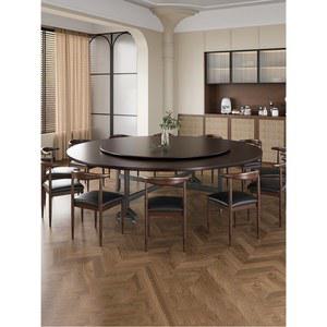 회전 테이블 식탁 업소용 다크월넛 이동식 흑호두 회전판 둥근 가정용 검은