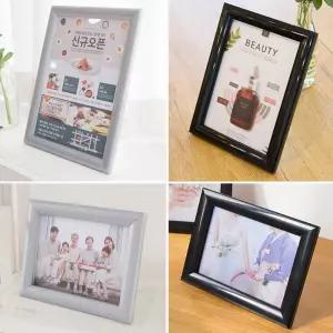 스탠드액자 A4 프레임 개폐식 가로세로 사진액자 검정 은색 실버 블랙 홍보물 전시용