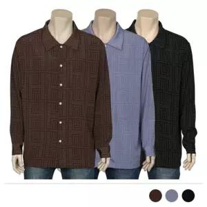 MS21047 엘르브 도트 긴팔 셔츠남자남방 프린트 남성 캐주얼 패턴