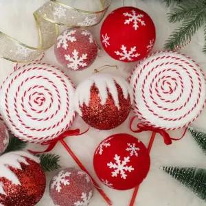 (도토로) 글로우 수제볼 트리 오너먼트 세트(레드 02)장식품 크리스마스용품 소품 꾸미기 데코