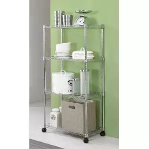 주방수납 베란다 600 4단 이동바퀴 조립선반 보관대 다용도실 진열장 매장 앵글