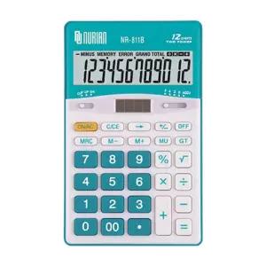 누리안 계산기 NR 811B 블루 12자리휴대용 다용도 팬시 전자 일반 사무 회사 가정용 문구