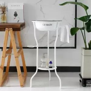 [마이모노샵][마이모노샵] 거실 욕실 카페 매장 소품 빈티지 철제 세면대 선반 수납장 (17307031)