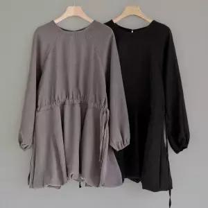 [신상오픈런]여성 가을 하객 패션 스트링 나그랑 퍼프 볼륨 미니 드레스 (41935672)