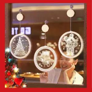 크리스마스 인테리어 조명 카페 식당 침실 거실장식품 트리 꾸미기 소품 유리창