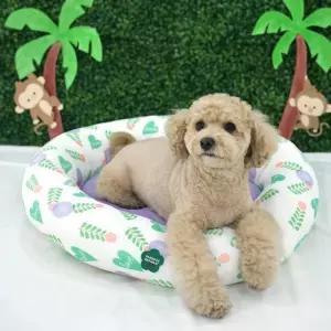 패리스독 퍼플포레스트쿨원형양면베드펫방석 반려견 도그 개방 동물 하우스